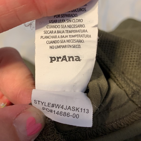 PrAna Jasmine Knicker 3/4 Capri Pants army Green Style #W4JASK113 Womens Size 8 - Picture 7 of 9